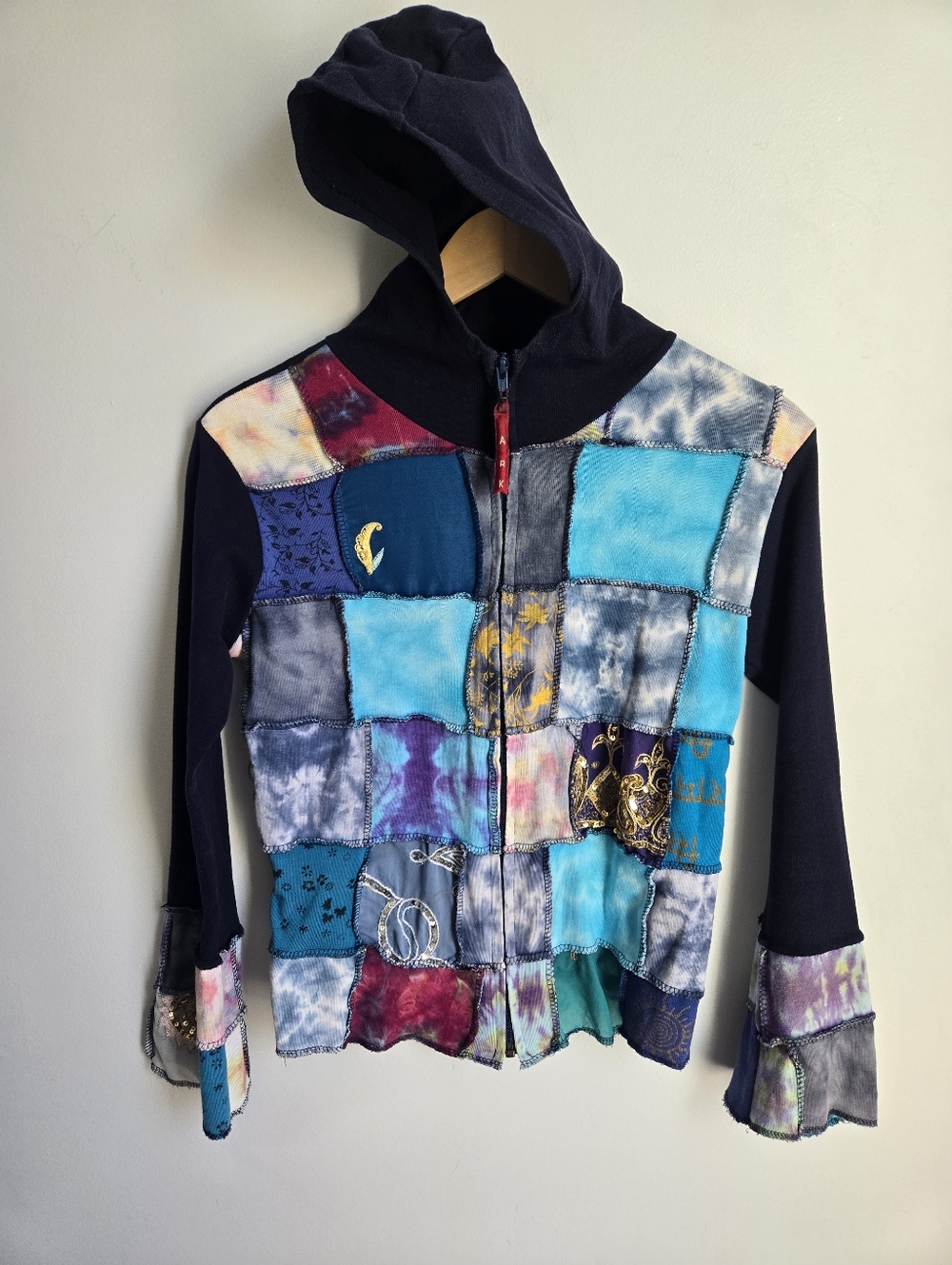 ARK Kid's Patchwork Style Cotton Zip-up Hooded Jacket